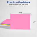 Avery Astrobrights Postcards, 4.25" x 5.5", Assorted Colors, 65 lbs / 176 gsm, Laser/Inkjet, 100 Cards (35704)