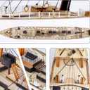 Titanic 24inch Wooden Ship Model Home Decor Pre-Built Cruise Ship Gift Nautical Sailboat Decor