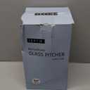 1 Gallon thickened Glass Pitcher with Lid and Spout, Borosilicate Glass Carafe for Hot/Cold Drink, Water Pitchers for Fridge, Extra Large Jug with Handle for Iced Tea, Coffee,Juice,Homemade Beverage