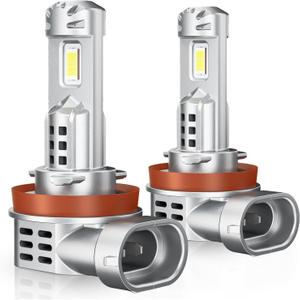 h8/h11 bulbs,Super Bright 6500K Cool White with Cooling Fan, IP68 Waterproof, Pack of 2
