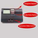 8330D3351 Digital Thermostat, Rv Thermostat Heat/Cool Wall-Mount Black