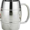 N-2 Barrel Design Double Wall Steel Beer Coffee Desk Mug,Premium Double Wall Insulated Travel Cup,Travel Tumbler Cup, 16 Ounce cup