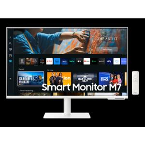 SAMSUNG 27" M70C Series 4K UHD USB-C Smart Monitor & Streaming TV, 4ms, 60Hz, HDR10, Wireless Display, Gaming and IoT Hubs, Alexa Built in, LS27CM701UNXZA, White