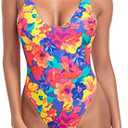 RELLECIGA Women's One Piece Thong Swimsuit S