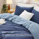 Bedsure California King Comforter Set, Navy Blue Soft Prewashed Bedding for All Seasons, 3 Pieces GentleSoft Bed Set, 1 Lightweight Comforter (104"x96") and 2 Pillowcases (20"x36")