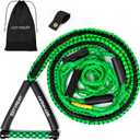 25ft Wakesurf Rope and Handle, Floating Wake Surf, 6 Section Removeable Surf Tow