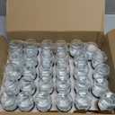 Encheng 1.5 oz Clear Hexagon Jars, Small Glass Jars With Black Lids, Mason Jars for Herbs, Foods, Jams, Liquid, Mini Spice Storage 30 Pack