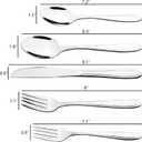 Hespama 60 Pieces Silverware Set Service for 12, Stainless Steel Kitchen Flatware