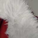 Christmas Tops for Women - Xmas V Neck Fur Trim Sweaters Casual Loose Sweatshirts Velvet Long Sleeve Pullover Size XL