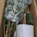 Artificial Fake Olive Tree 7FT Tall 1Pack Faux Silk Olive Tree for Home Living Room Office Decor Faux Artificial Plants Indoor Fake Potted Plants with Fruit & Free Moss