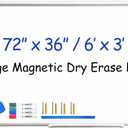 DEVELOP Large Magnetic Dry Erase Board 36 x 72 Inch, 3' x 6' Wall Mounted White Board with Aluminium Frame & Detachable Marker Tray, Magnetic Whiteboard for Home School Office