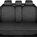Auto Newer Luxury Breathable Rear Bench Car Seat Cover Fit Four Seasons, Back Seat ProtectorUniversal Rear of Car Seat Cushions,Universal Fit for 95% Cars,SUV,Pickup,VanRear Seat,Black