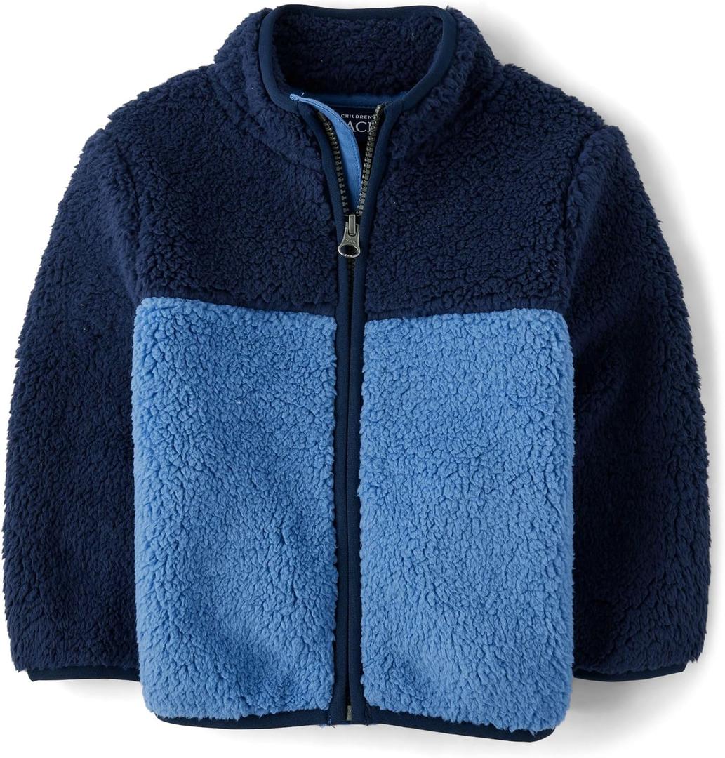 The Children's Place Baby Boy's and Toddler Cozy Fuzzy Sherpa Jacket (6-9 Months)