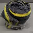 Yoga Mat Towel with Hand Towel, Extra Thick (600GSM) Soft Hot Yoga Towel, Non-Slip and Sweat Absorbent for Hot Yoga, Bikram, Pilates, and Fitness, 72" x 27.5", Dual-Color, Grey/Yellow