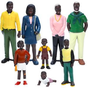 ONEST 8 Pieces Dollhouse People Action Figures Dollhouse Family for Table Decorations
