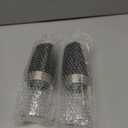 XinXu Gravity Electric Pepper and Salt Grinder Set, Adjustable Coarseness, Battery Powered with LED Light, One Hand Automatic Operation, Black -2 Pack