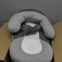 Baby Lounger Pillow for Infant Support Cushion Reflux Pillow, Bottle Feeding, Tummy Time,Wedge Pillow for Newborn,Adjustable Baby Wedge Pillow for Reducing Spit-Up (White Black)