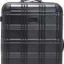 Ben Sherman Nottingham Lightweight Hardside 4-Wheel Spinner Travel Luggage, Charcoal, 24-Inch Checked