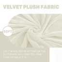 MAXIJIN Velvet Stretch Seat Cushion Covers Couch Cushion Cover for Individual Cushions Sofa Seat Cushion Slipcovers with Elastic Bottom (3 Piece XL Sofa Cushion Covers, Beige)