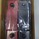 MOFEEZ Power Distribution Block Bus Bar, 4 x 5/16" Posts, 6 x #8 Screws Terminals, Max 48V 250A (Pair, Red & Black)