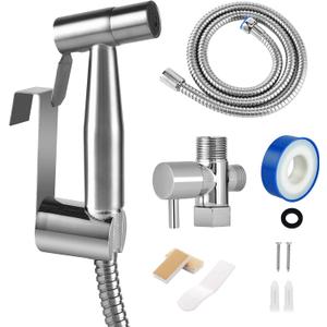 Stainless Steel Bidet Sprayer Kit - Easy Install Toilet Bidet Attachment for Personal Hygiene and Cleaning