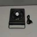 Koonie USB Fan, Strong Wind Ultra Quiet Small Desk Fan 220 Tilt Folding 3 Speeds Adjustable USB-C Corded Powered Personal Fan for Home Office Desktop Black (5.7 inch)