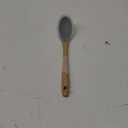 Large Silicone Cooking Spoons, Nonstick Solid Wooden Handle Spoon, Heat Resistan Silicone Kitchen Spoons for Cooking, Serving, Basting, Mixing