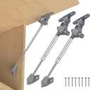 2PCS 100N 10inch Soft Close Hinge Lid Gas Support rods, Pneumatic Struts can Automatically Rise and Fall Slowly, can be Opened and Closed Within The Range of 0-110 Degrees(Silver