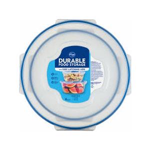 Kroger Durable Food Storage with Side Latching Lids. 4 piece, 2 Containers and Lids 2 gal(7.5L) 1gal(3.5L)
