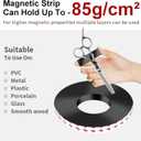 DTLHCNCT Magnetic Tape - 32 ft x 1 inch Magnet Strip Tape Roll with Strong Adhesive Backing for Kitchen, Office, School Organization, Whiteboards,Fridge(0.07" Thick)