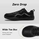 HOBIBEAR Women's Wide Toe Box Barefoot Sneakers | Zero Drop | Lightweight Walking Shoes (Black, US 7W)