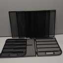 5 Tier Paper Organizer with Handle, Black Metal Mesh Desk Organizer File Folder Paper Letter Tray Desktop Document Sorter for Classroom, School, Office Accessories Organization and Storage