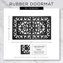DII Rubber Doormats Collection All Weather, 18x30, Leaf Border