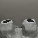 Outdoor Solar Rock Bluetooth Speakers with Colorful Lights, Deep Bass IPX4 Waterproof Speaker, Solar-Powered, TWS Paring, Perfect for Pool Garden and Outdoor Activities - Marble 2 Pack