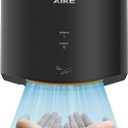 AIKE Air Wiper Compact Hand Dryer 110V 1400W Black (with 2 Pin Plug) Model AK2630S