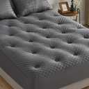 Memory Foam Mattress Topper, 54x75 Full, Gray