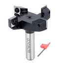 CNC Spoilboard Surfacing Router Bit 1/2 Shank, Exra Large 2-1/2" Cutting Dia 4-Wing, Insert Slab Flattening Router Bit, Wood Planer Planing Bit for Flycutter/ Slab Leveler/ Rabbeting by SICWOOD