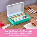 2 x It's Academic Pencil Box Kit, Includes Ruler & Sharpener, Durable Plastic, for School & Office Supplies, Watercolor Design