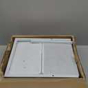 Furnulem Dresser for Bedroom, Tall Nightstand, Vertical Chest with Wood Top, Charging Station, LED Lights, 5 Fabric Bins, Bedside Table with Shelf, Furniture for Entryway (5 Drawer, White)