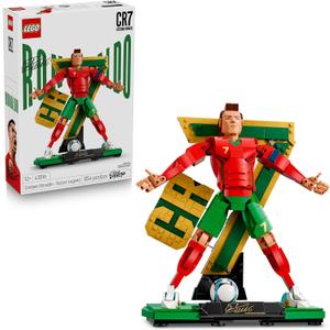 LEGO Editions Cristiano Ronaldo  Soccer Legend - Building Set for Boys & Girls, Ages 12+ - Collectible Soccer Gift with Plaque - Kids Bedroom or Shelf Decor - 43016