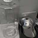 Sfozstra Large Dog Water Dispenser: 9L Automatic Black Water Feeder with Stainless Steel Bowl - Without Filter - Gravity Design for Multiple Pets Indoor/Outdoor