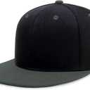 CHOK.LIDS Flat Bill Visor Classic Snapback Hat Blank Adjustable Brim High Top End Trendy Color Style Plain Tone Baseball Cap