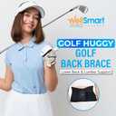 Golf Huggy Back Brace  Lower Back Support for Golf, Walking, Sports  Lightweight, Thin, Breathable, Adjustable  Discreet Fit Under Clothes  Bowling, Tennis, Basketball, Fitness  4 Sizes (Black, S)