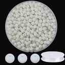ZHFMLY 600pcs 6MM White Glass Beads Handcrafted Round Lampwork Smooth Loose Bracelet Beads for DIY Jewelry Making #30723