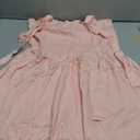 Niyage Backless Toddler Dress Open Back Girls Lace Bow Tie-Back Pom Pom Flutter Sleeves Party Princess Dresses (3T), Dusty Pink 