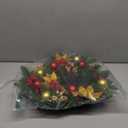 Yastouay 22" Christmas Wreaths for Front Door, Christmas Wreath with Lights Bow Christmas Ball Ornaments, Berries & Sparkling Leaves, Christmas Door Wreath for Home Wall Window Indoor Outdoor Decor (1 Pack, Green, Red & Gold)