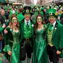 2 x 12Pcs St Patricks Day Headband Costume Accessories Set - Felt Clover Boppers Headband Shamrock Sunglasses Temporary Tattoos Irish Costume Accessories Irish Party Cosplay Favors