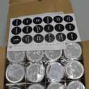 Talented Kitchen Magnetic Spice Jars For Refrigerator - 3 Oz, Stainless Steel, Set Of 12 - Spice Containers With Labels - Magnetic Travel Containers & Camper Must-Haves