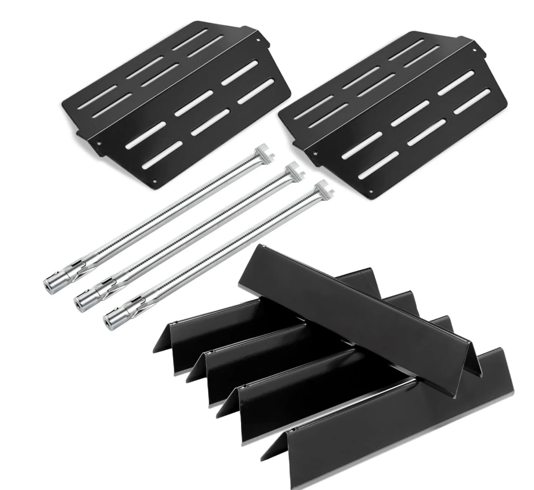 7620 Flavorizer Bars 65505 Heat Deflector 62752 Burner Tube for Weber Genesis Grill Parts E-310 E-320 E-330 S-330 Grill Replacement Parts Sear Burner Part Flavor Bars Front Control