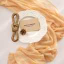 Keketoarrange Deep Beige Cheesecloth Table Runner Rustic Boho Butter Gauze 120 Inch 10 FT Cheese Cloth for Wedding Baby Bridal Shower Birthday Party Long Sheer Spring Summer Home Decorations